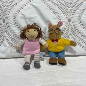 Arthur and D.W. Plush Dolls